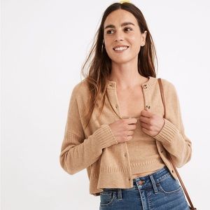Madewell Clemence Cropped Cardigan Sweater | XXS